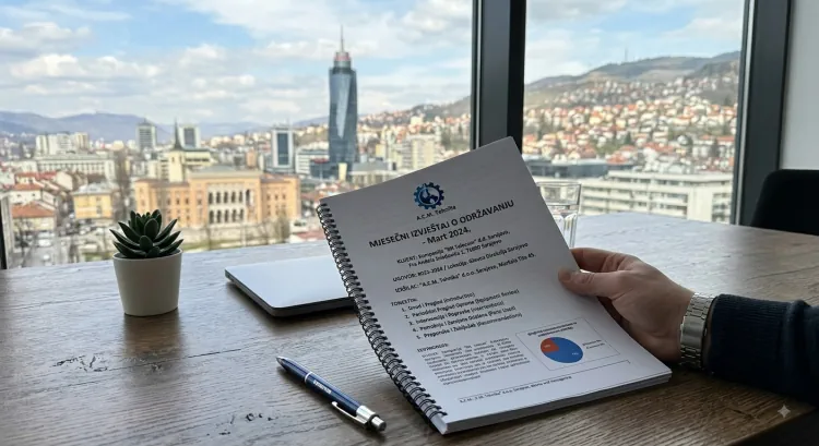 Mjesečni izvještaj o održavanju web stranice za klijenta iz Sarajeva