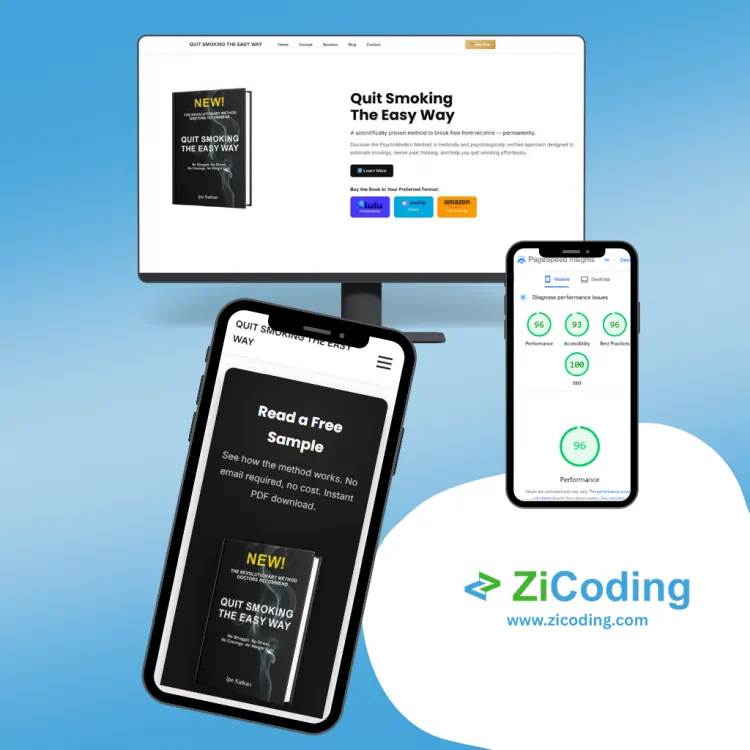 Prikaz izgleda web stranice urađena za klijenta iz Sarajeva